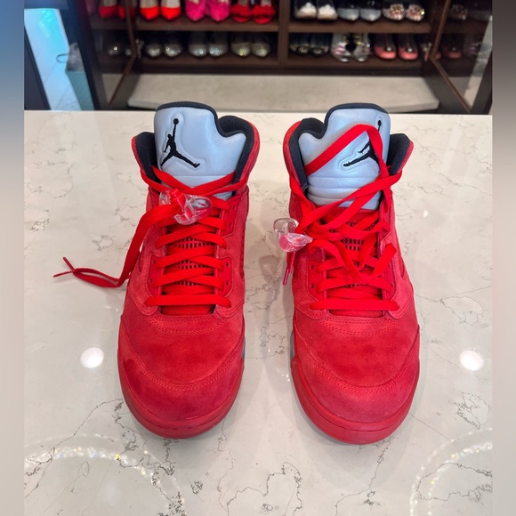 Nike Air Jordan 5 “Anthracite” Retro ‘Red Suede’ reflective tongue. Men’s 10.5 - Picture 13 of 15